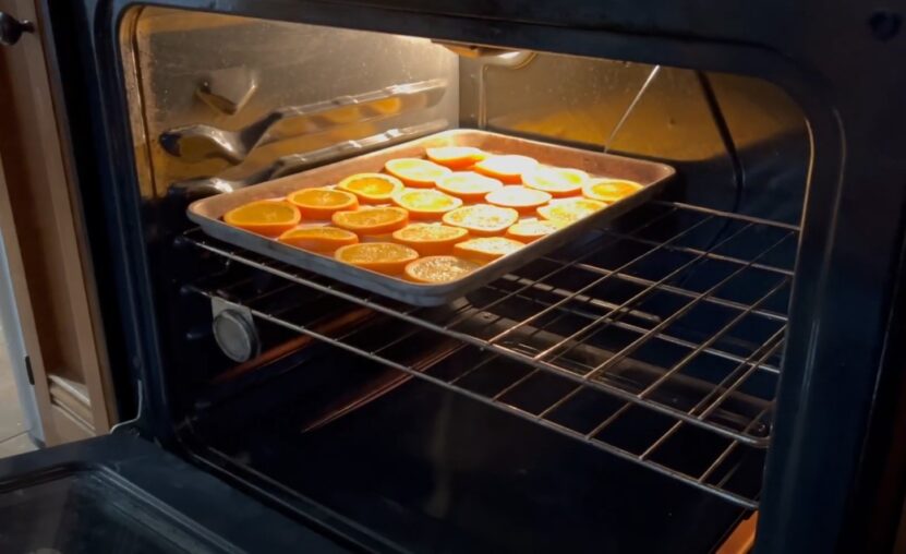 Drying orange slices