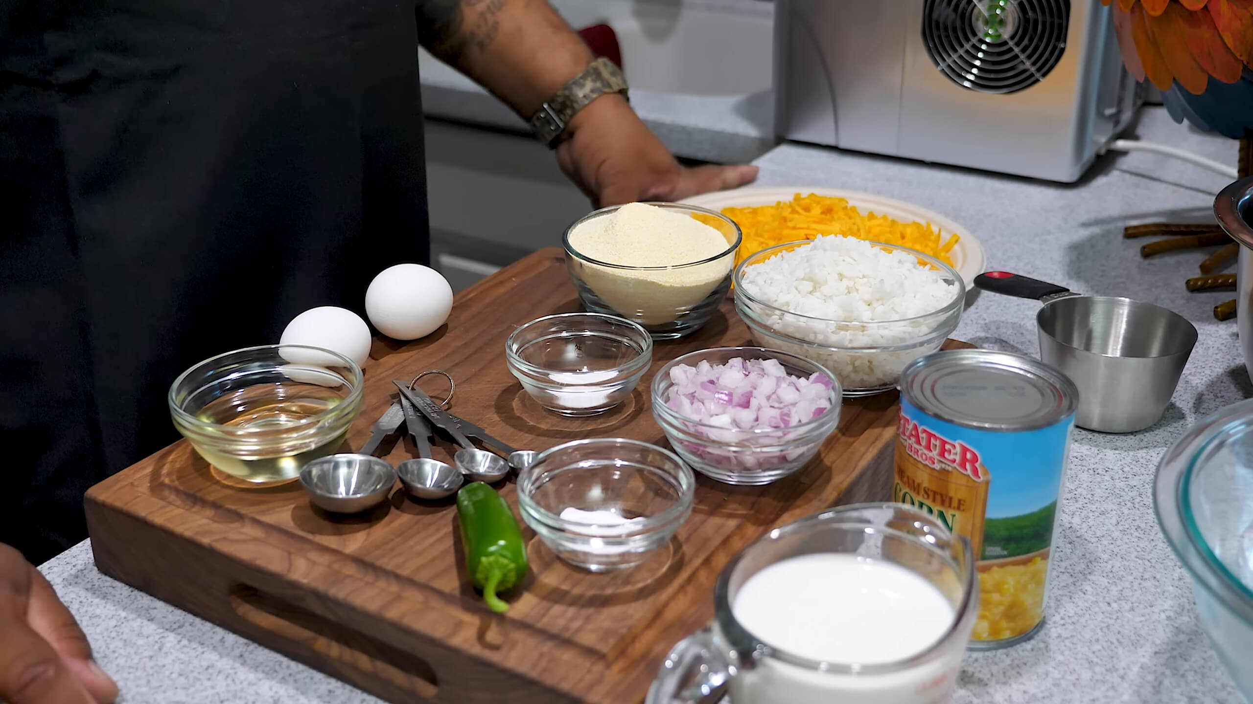 Ingredients for Jalapeño Cornbread